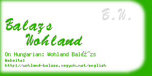 balazs wohland business card